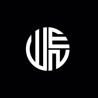 WEN logosu WEN simgesi WEN harfli minimalist daire düz modern soyut logo tasarımı