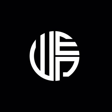 WEP logo WEP simgesi WEP monogramı WEP harfi minimalist daire düz modern soyut logo tasarımı