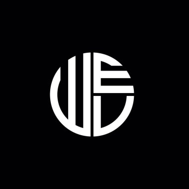 WEV logosu WEV monogramı WEV harfi minimalist daire düz modern soyut logo tasarımı