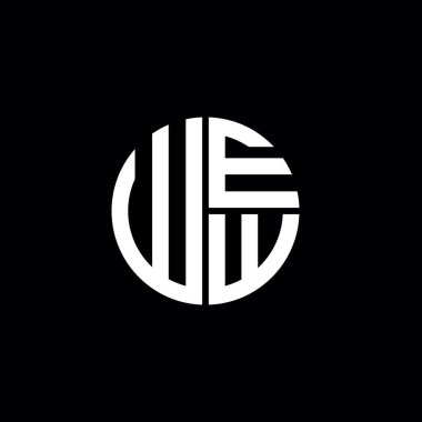 Wew logosu Wew başlığı wew harfli minimalist daire düz modern soyut logo tasarımı