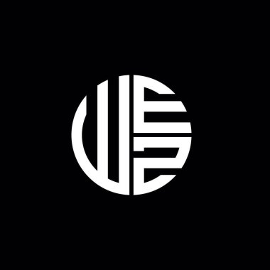 WEZ logosu WEZ simgesi WEZ monogramı WEZ harfi minimalist daire düz modern soyut logo tasarımı
