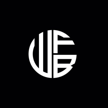 WFB logosu WFB simgesi WFB harfli minimalist daire düz modern soyut logo tasarımı