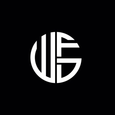 WFD logosu WFD ikonu WFD monogramı WFD harfi minimalist daire düz modern soyut logo tasarımı