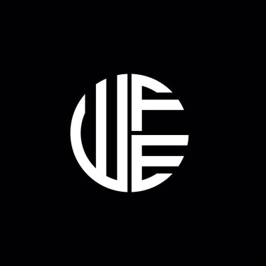WFE logosu WFE simgesi WFE harfi minimalist daire düz modern soyut logo tasarımı