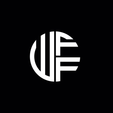 WFF logosu WFF simgesi WFF harfli minimalist daire düz modern soyut logo tasarımı