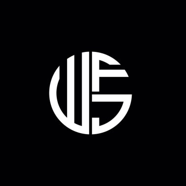WFJ logosu WFJ simgesi WFJ harfli minimalist daire düz modern logo tasarımı