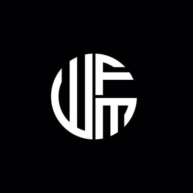 WFM logosu WFM simgesi WFM başlığı WFM harfi minimalist daire düz modern soyut logo tasarımı