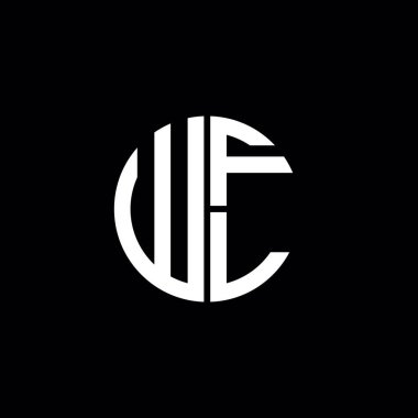 WFL logosu WFL simgesi WFL harfli minimalist daire düz modern logo tasarımı