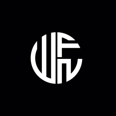 WFN logosu WFN simgesi WFN başlığı WFN harfi minimalist daire düz modern soyut logo tasarımı