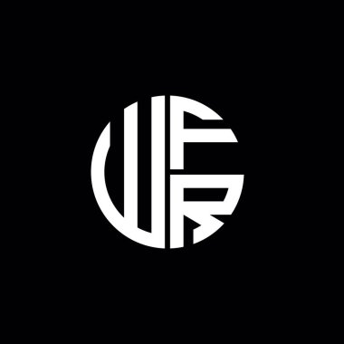 WFR logosu WFR monogramı WFR harfi minimalist daire düz modern soyut logo tasarımı