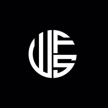 WFS logosu WFS simgesi WFS başlığı WFS harfi minimalist daire düz modern logo tasarımı