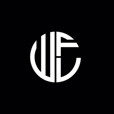 WFV logosu WFV simgesi WFV harfli minimalist daire düz modern soyut logo tasarımı