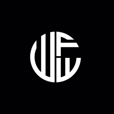 WFW logosu WFW simgesi WFW harfli minimalist daire düz modern logo tasarımı