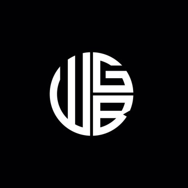 WGB logo WGB simgesi WGB harf minimalist daire düz modern soyut logo tasarımı
