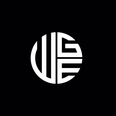 WGE logo WGE simgesi WGE harfli minimalist daire düz modern soyut logo tasarımı
