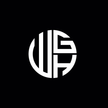 WGH logosu WGH simgesi WGH harfli minimalist daire düz modern soyut logo tasarımı
