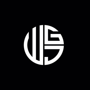 WGI logosu WGI simgesi WGI harfli minimalist daire düz modern logo tasarımı