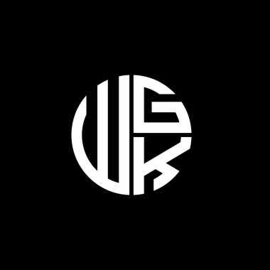WGK logosu WGK simgesi WGK harfleri WGK harfi minimalist daire düz modern logo tasarımı