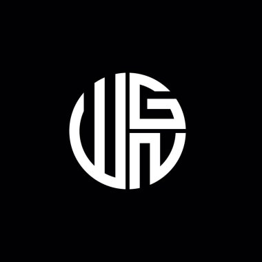 WGN logosu WGN simgesi WGN başlığı WGN harfi minimalist daire düz modern soyut logo tasarımı
