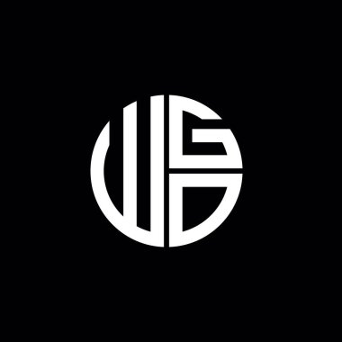 WGO logosu WGO simgesi WGO monogram WGO harfi minimalist daire düz modern soyut logo tasarımı