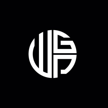 WGP logosu WGP simgesi WGP harfi WGP harfi minimalist daire düz modern soyut logo tasarımı