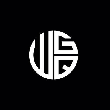WGQ logosu WGQ simgesi WGQ harfli minimalist daire düz modern soyut logo tasarımı