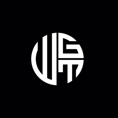 WGT logosu WGT simgesi WGT harfli minimalist daire düz modern logo tasarımı