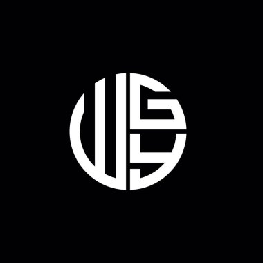 WGY logosu WGY simgesi WGY monogram WGY harfi minimalist daire düz modern soyut logo tasarımı