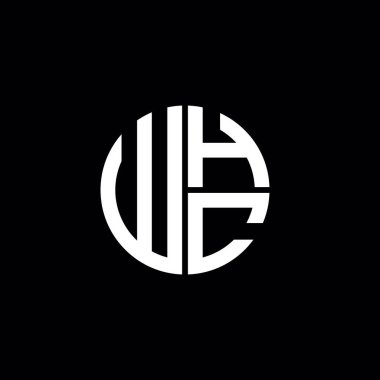 WHC logosu WHC monogramı WHC harfi minimalist daire düz modern soyut logo tasarımı