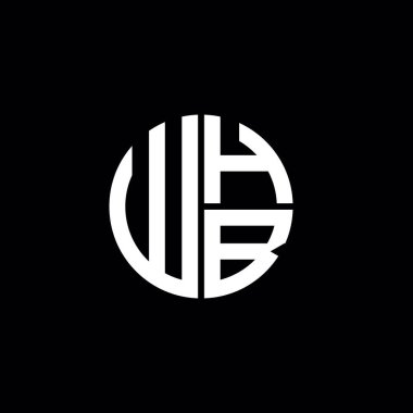 WHB logosu WHB monogramı WHB harfi minimalist daire düz modern soyut logo tasarımı