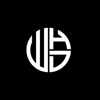 WHD logosu WHD başlığı whD harfli minimalist daire düz modern soyut logo tasarımı