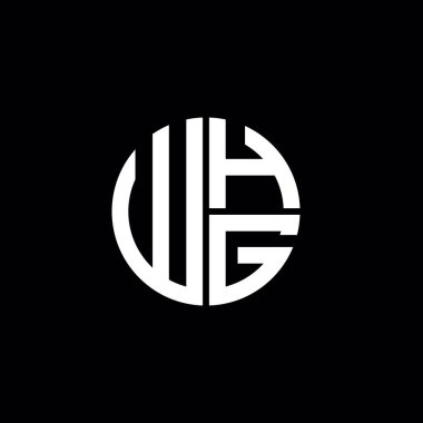 WHG logosu WHG başlığı WHG harfi minimalist daire düz modern soyut logo tasarımı