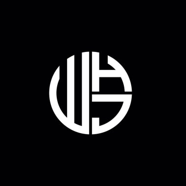 WHJ logosu WHJ başlığı WHJ harfi minimalist daire düz modern soyut logo tasarımı