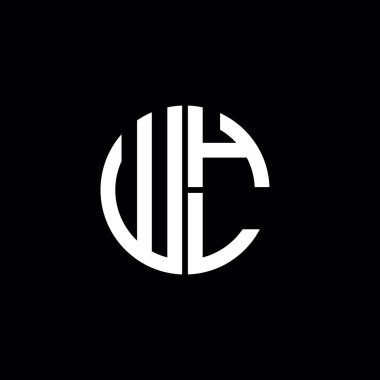 WHL logosu WHL başlığı WHL harfi minimalist daire düz modern soyut logo tasarımı