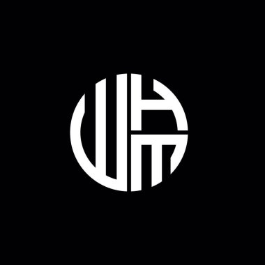 WHM logosu WHM başlığı WHM harfi minimalist daire düz modern soyut logo tasarımı