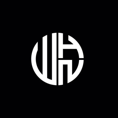 WHN logosu WHN başlığı WHN harfi minimalist daire düz modern soyut logo tasarımı
