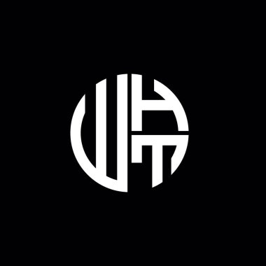 WHT logosu WHT başlığı WHT harfi minimalist daire düz modern soyut logo tasarımı