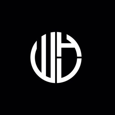 WHV logosu WHV başlığı WHV harfli minimalist daire düz modern soyut logo tasarımı