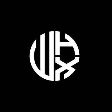 WHX logosu WHX başlığı WHX harfli minimalist daire düz modern soyut logo tasarımı