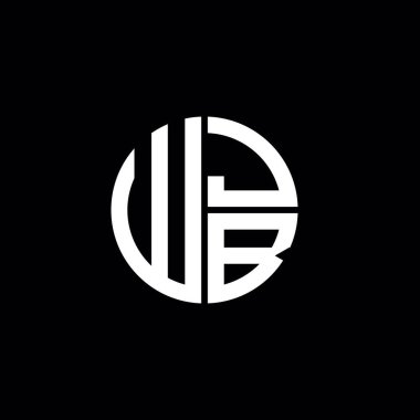 WJB logosu WJB simgesi WJB başlığı WJB harfi minimalist daire düz modern logo tasarımı