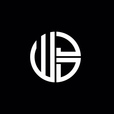WJD logosu WJD simgesi WJD harfli minimalist daire düz modern logo tasarımı