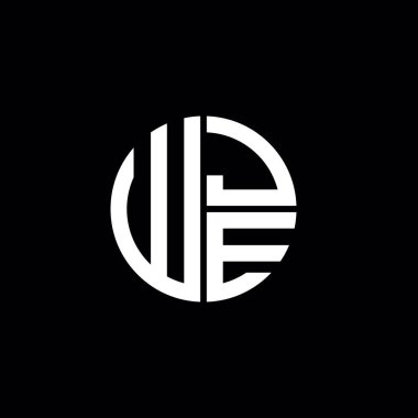 WJE logosu WJE simgesi WJE harfli minimalist daire düz modern logo tasarımı