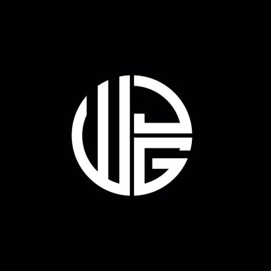 WJG logosu WJG simgesi WJG harfli minimalist daire düz modern soyut logo tasarımı