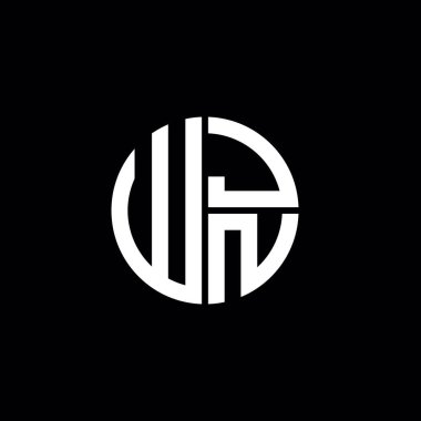 WJN logosu WJN simgesi WJN başlığı WJN harfi minimalist daire düz modern soyut logo tasarımı