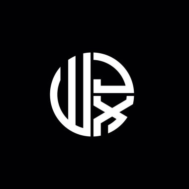 WJX logosu WJX simgesi WJX harfli minimalist daire düz modern logo tasarımı