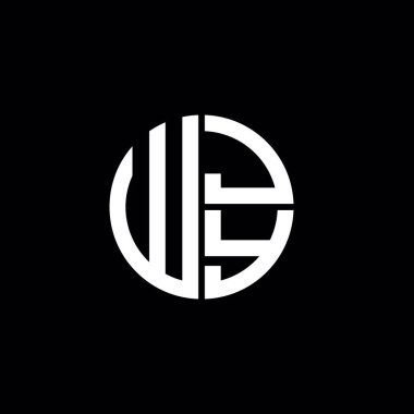 WJY logosu WJY simgesi WJY harfli minimalist daire düz modern soyut logo tasarımı