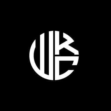 WKC logosu WKC simgesi WKC harfli minimalist daire düz modern soyut logo tasarımı