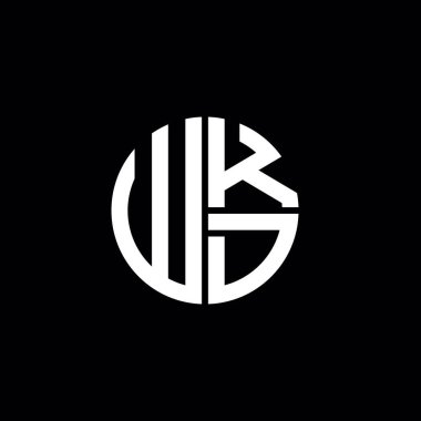 WKD logosu WKD simgesi WKD monogramı WKD harfi minimalist daire düz modern soyut logo tasarımı