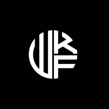 WKF logosu WKF simgesi WKF harfli minimalist daire düz modern soyut logo tasarımı