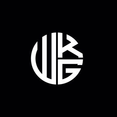 WKG logosu WKG simgesi WKG başlığı WKG harfi minimalist daire düz modern soyut logo tasarımı